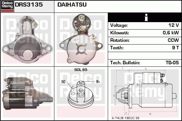 Démarreur Remanufactured REMY (Light Duty)