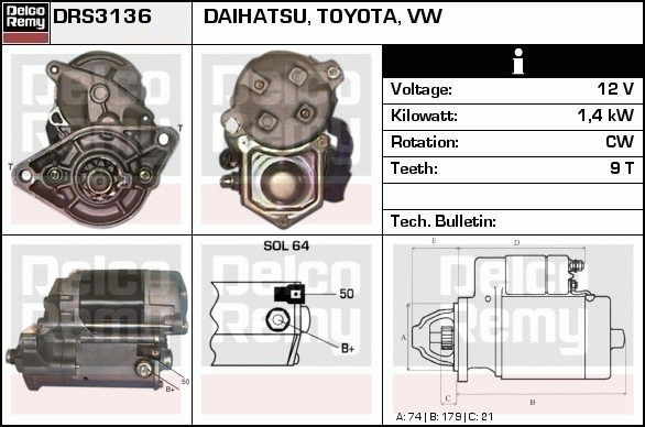 Démarreur Remanufactured REMY (Light Duty)