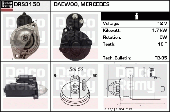 Démarreur Remanufactured REMY (Light Duty)