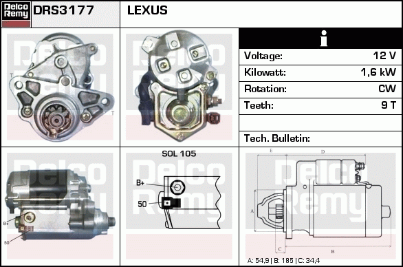 Démarreur Remanufactured REMY (Light Duty)