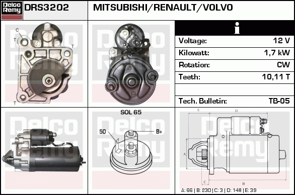 Démarreur Remanufactured REMY (Light Duty)