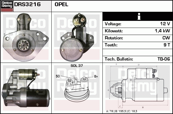 Démarreur Remanufactured REMY (Light Duty)