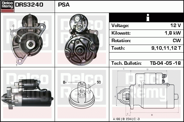 Démarreur Remanufactured REMY (Light Duty)