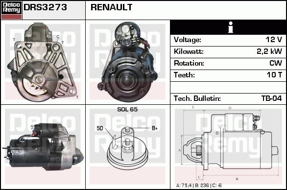 Démarreur Remanufactured REMY (Light Duty)