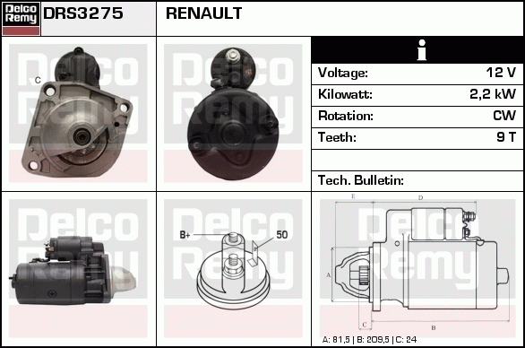 Démarreur Remanufactured REMY (Light Duty)