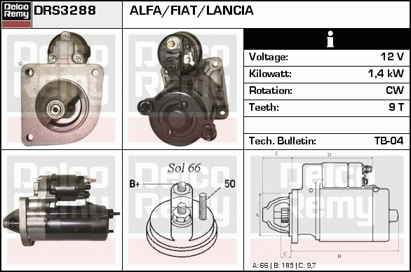 Démarreur Remanufactured REMY (Light Duty)