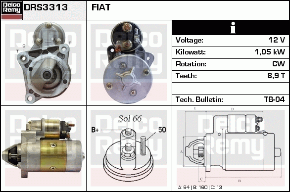 Démarreur Remanufactured REMY (Light Duty)