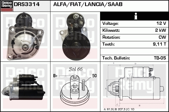 Démarreur Remanufactured REMY (Light Duty)