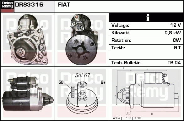 Démarreur Remanufactured REMY (Light Duty)