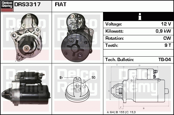 Démarreur Remanufactured REMY (Light Duty)