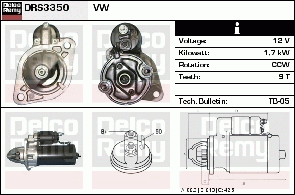 Démarreur Remanufactured REMY (Light Duty)