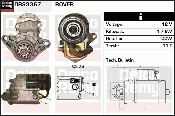 Démarreur Remanufactured REMY (Light Duty)