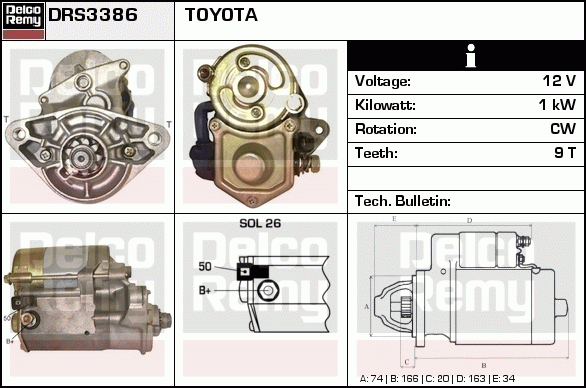 Démarreur Remanufactured REMY (Light Duty)