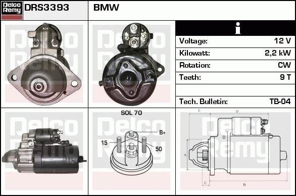 Démarreur Remanufactured REMY (Light Duty)