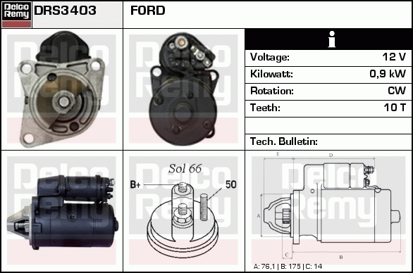 Démarreur Remanufactured REMY (Light Duty)