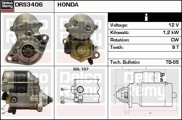 Démarreur Remanufactured REMY (Light Duty)