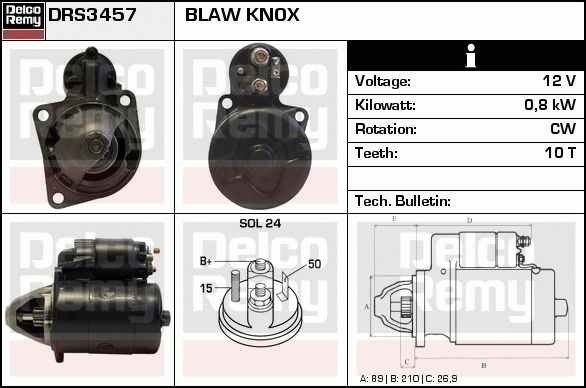 Démarreur Remanufactured REMY (Light Duty)