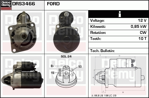 Démarreur Remanufactured REMY (Light Duty)