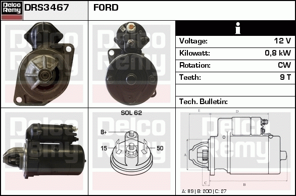 Démarreur Remanufactured REMY (Light Duty)