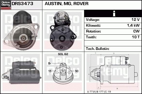 Démarreur Remanufactured REMY (Light Duty)