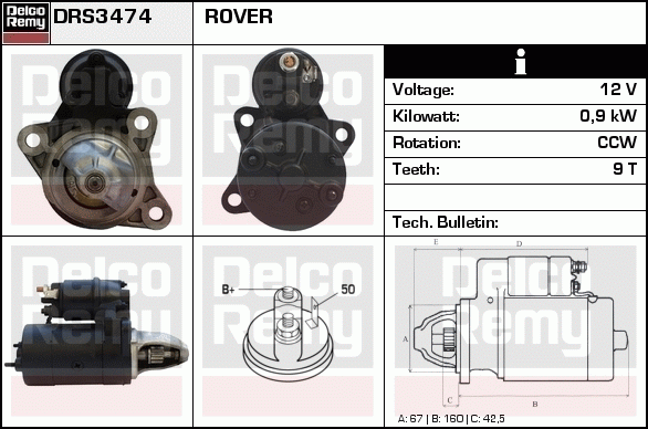 Démarreur Remanufactured REMY (Light Duty)