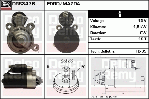 Démarreur Remanufactured REMY (Light Duty)