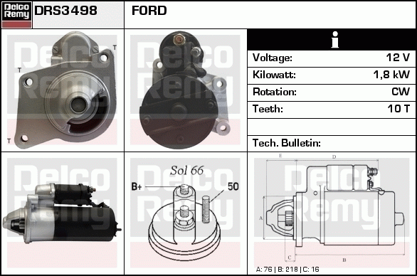 Démarreur Remanufactured REMY (Light Duty)