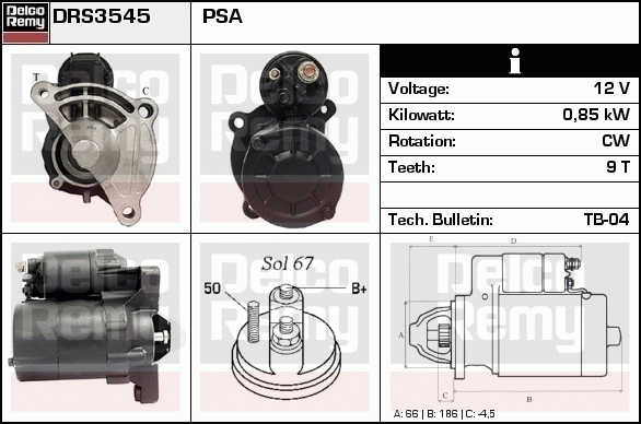 Démarreur Remanufactured REMY (Light Duty)