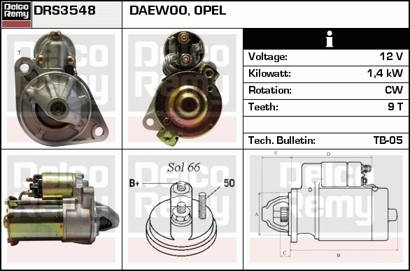 Démarreur Remanufactured REMY (Light Duty)