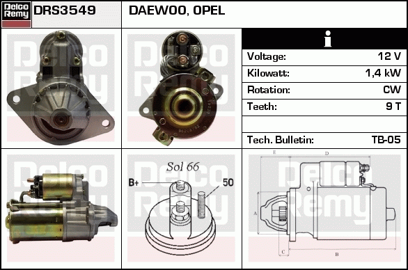 Démarreur Remanufactured REMY (Light Duty)