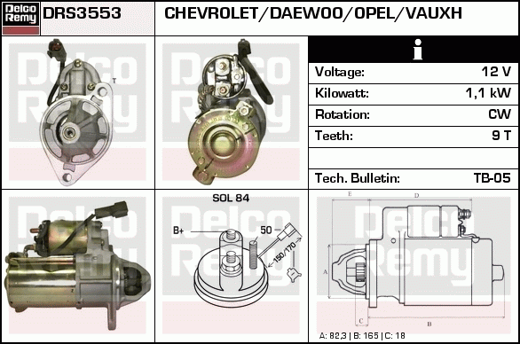 Démarreur Remanufactured REMY (Light Duty)