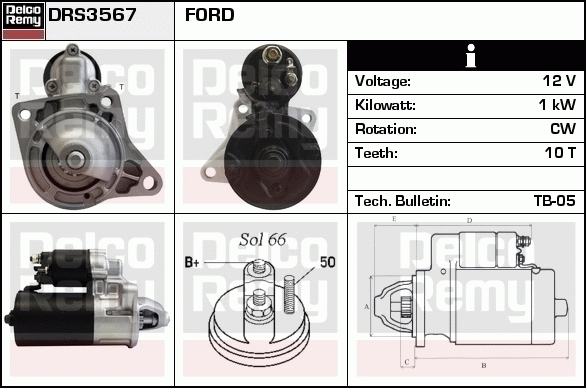 Démarreur Remanufactured REMY (Light Duty)