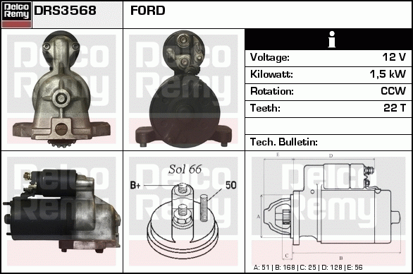 Démarreur Remanufactured REMY (Light Duty)