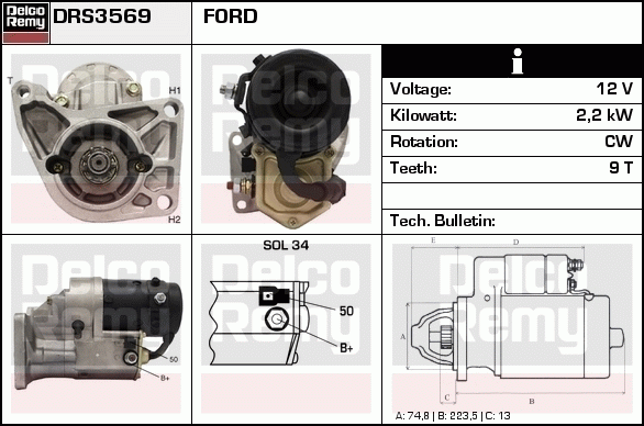 Démarreur Remanufactured REMY (Light Duty)