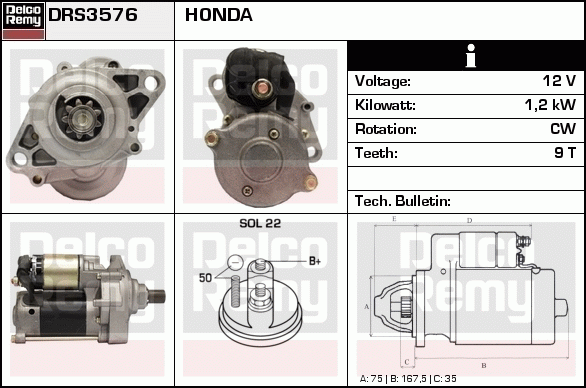 Démarreur Remanufactured REMY (Light Duty)