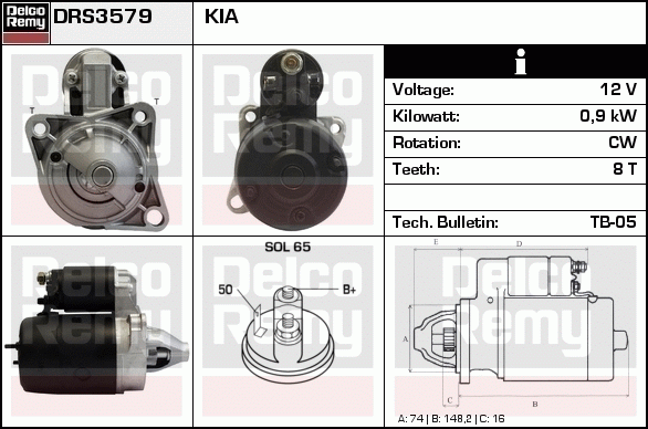 Démarreur Remanufactured REMY (Light Duty)