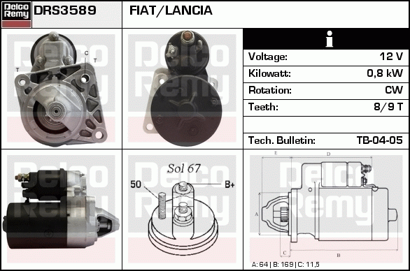 Démarreur Remanufactured REMY (Light Duty)