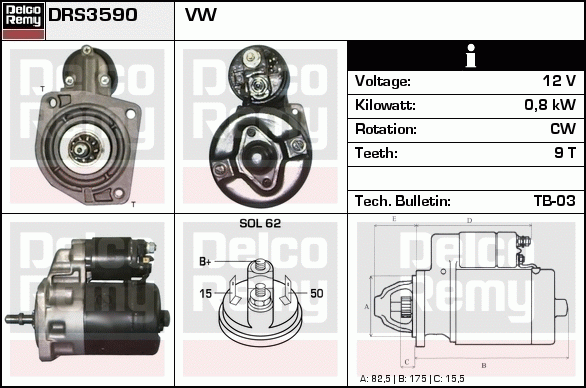 Démarreur Remanufactured REMY (Light Duty)