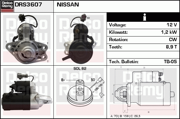 Démarreur Remanufactured REMY (Light Duty)