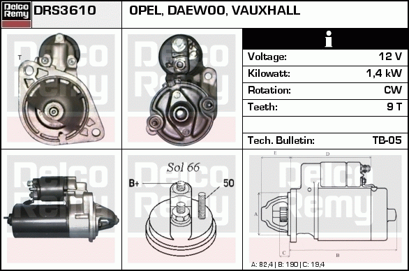 Démarreur Remanufactured REMY (Light Duty)