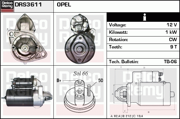 Démarreur Remanufactured REMY (Light Duty)