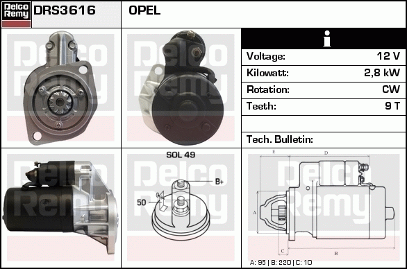 Démarreur Remanufactured REMY (Light Duty)