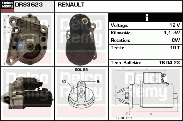 Démarreur Remanufactured REMY (Light Duty)