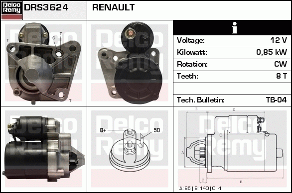 Démarreur Remanufactured REMY (Light Duty)