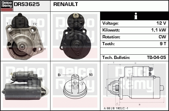 Démarreur Remanufactured REMY (Light Duty)