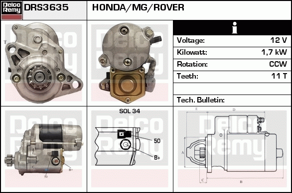 Démarreur Remanufactured REMY (Light Duty)