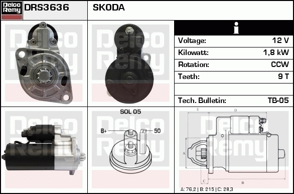 Démarreur Remanufactured REMY (Light Duty)