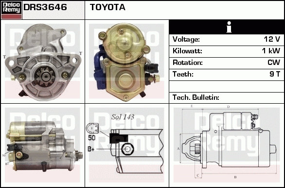 Démarreur Remanufactured REMY (Light Duty)