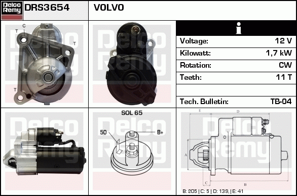 Démarreur Remanufactured REMY (Light Duty)