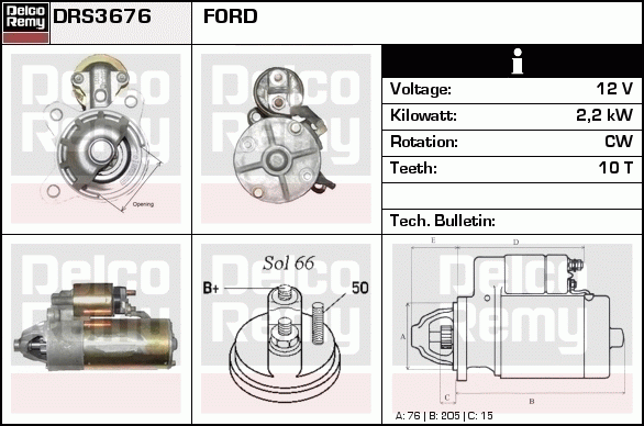 Démarreur Remanufactured REMY (Light Duty)